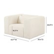 TOV Furniture Tarra Fluffy Oversized Corduroy Fabric Armchair in Cream