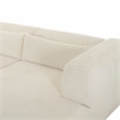 TOV Furniture Tarra Fluffy Oversized Fabric Modular RAF Sectional in Cream