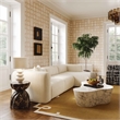TOV Furniture Tarra Fluffy Oversized Fabric Modular RAF Sectional in Cream