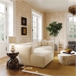 TOV Furniture Tarra Fluffy Oversized Fabric Modular LAF Sectional in Cream