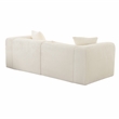 TOV Furniture Tarra Fluffy Oversized Corduroy Fabric Modular Loveseat in Cream
