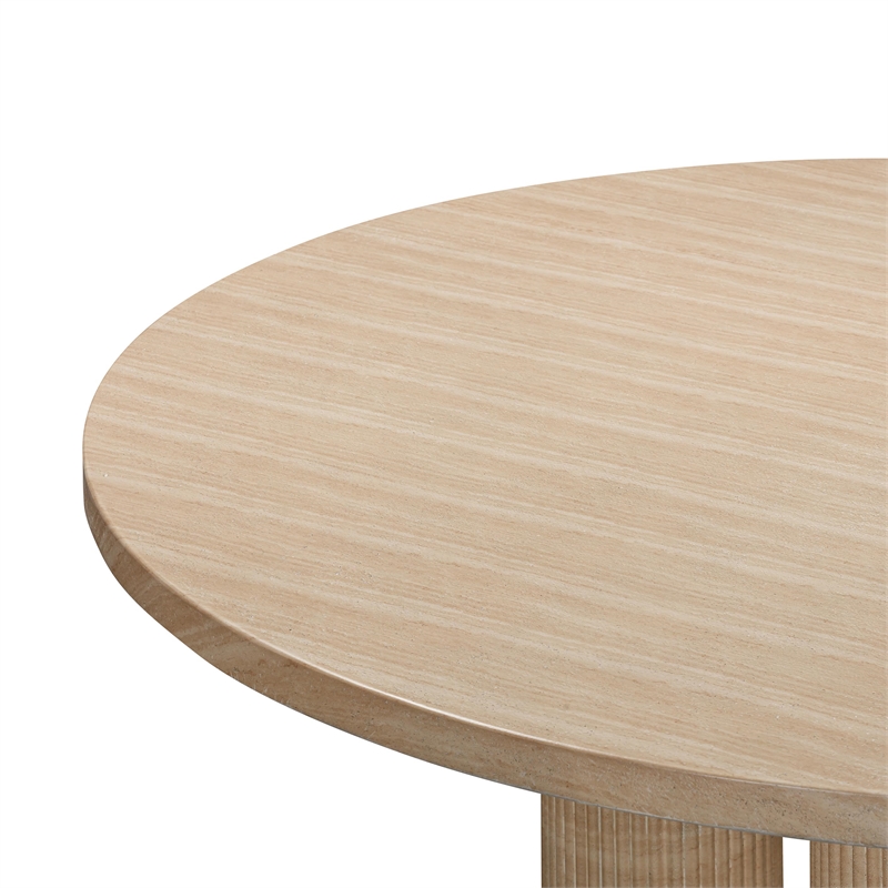 TOV Furniture Patti Indoor / Outdoor Round Stone Dining Table in Terracotta