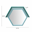 TOV Furniture Lally Prism Velvet & Glass Wall Mirror in Aqua Blue