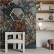 TOV Furniture Lally Prism Velvet & Glass Wall Mirror in Aqua Blue