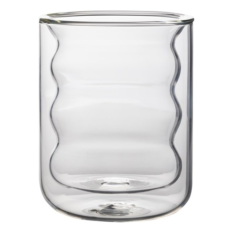 TOV Furniture Waves Transitional Glass Water Glasses in Clear (Set of 4)