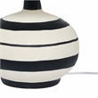 Positano Black Striped Papier Mache Table Lamp