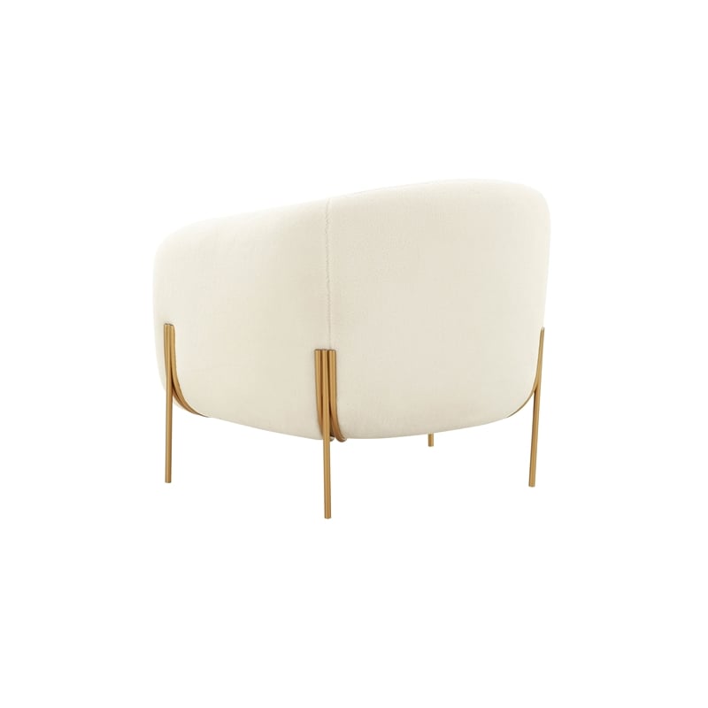 Kandra Cream Shearling Accent Chair