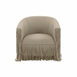 Shag Me Gray Faux Leather Swivel Chair