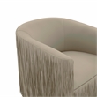 Shag Me Gray Faux Leather Swivel Chair