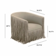 Shag Me Gray Faux Leather Swivel Chair