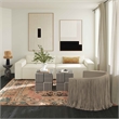 Shag Me Gray Faux Leather Swivel Chair