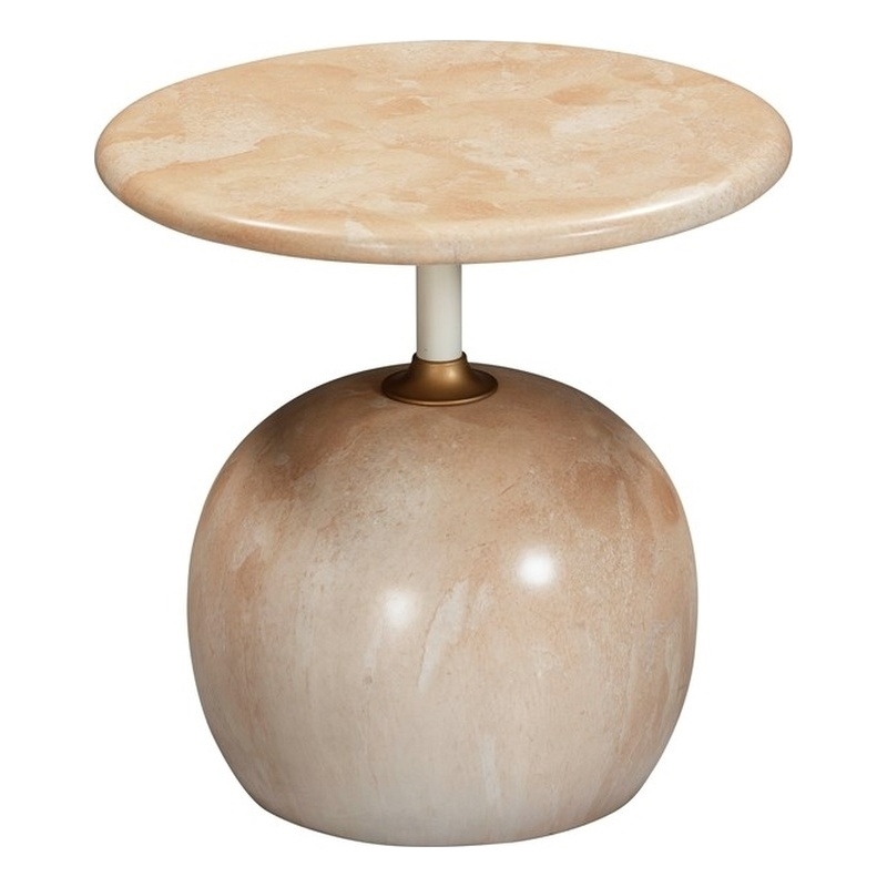 Mire Rose Faux Marble Side Table