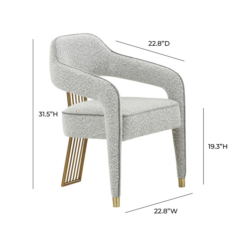 Corralis Speckled Grey Boucle Dining Chair