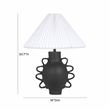 Hazza Black Pleated Table Lamp