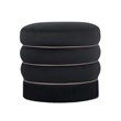 Lakka Black Velvet Ottoman