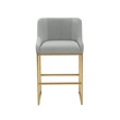 Lisa Grey Pleated Velvet Counter Stool