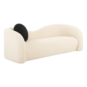 Leonie Beige Faux Shearling 84&quot Sofa