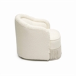 Pamela Cream Boucle Tassel Lounge Chair