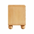 Grappa Natural Wood & Rattan Wavy Nightstand