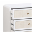Patty White Rattan 6 Drawer Dresser