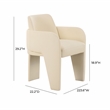 Leo Cream Vegan Leather Dining Chair