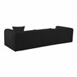 Tarra Fluffy Oversized Black Corduroy Modular RAF Sectional