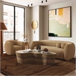 Judy Honey Brown Boucle Swivel Chair