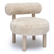 Carmel Natural Vegan Shearling Accent Chair