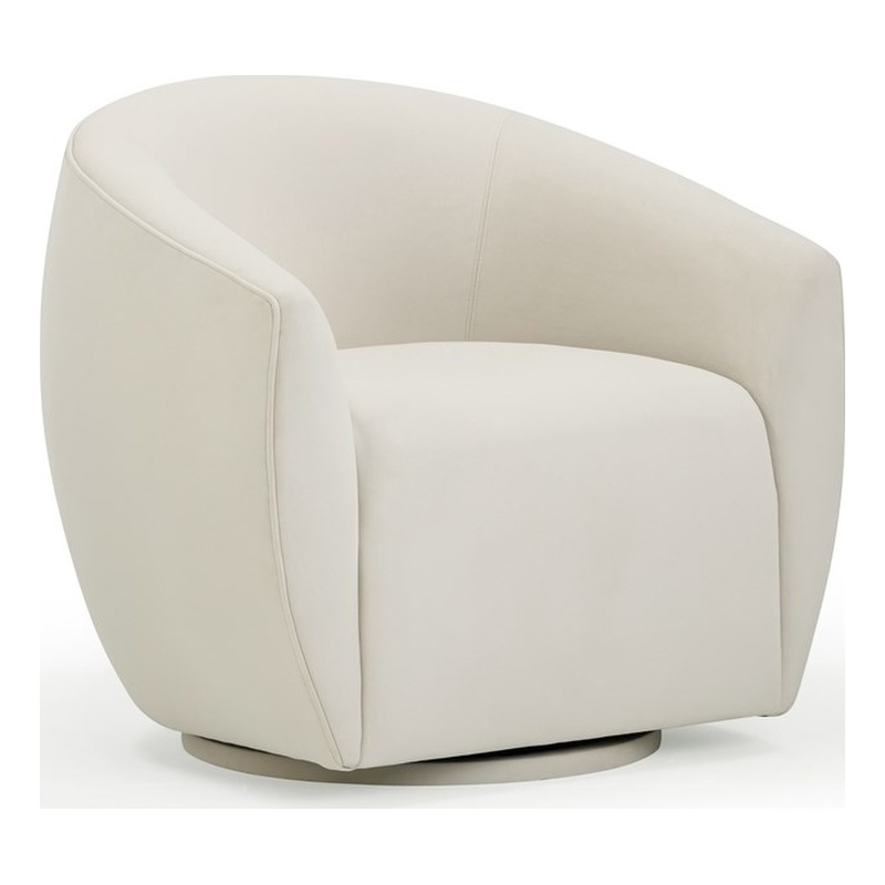 Jordan Cream Velvet Swivel Chair