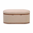 Olivier Ivory Boucle Oval Storage Ottoman