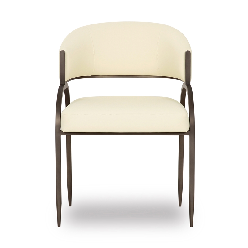 Tatum Cream Vegan Leather Dining Chair