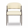 Tatum Cream Vegan Leather Dining Chair