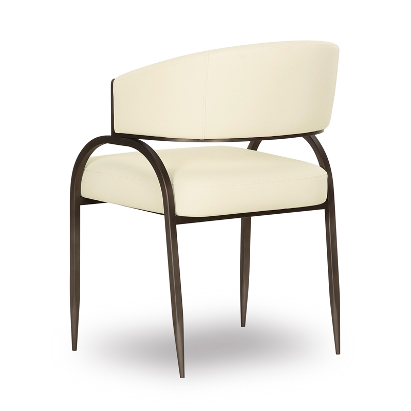 Tatum Cream Vegan Leather Dining Chair