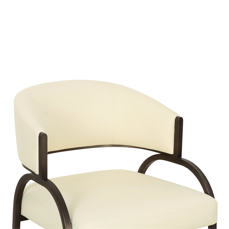 Tatum Cream Vegan Leather Dining Chair