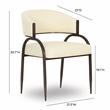 Tatum Cream Vegan Leather Dining Chair