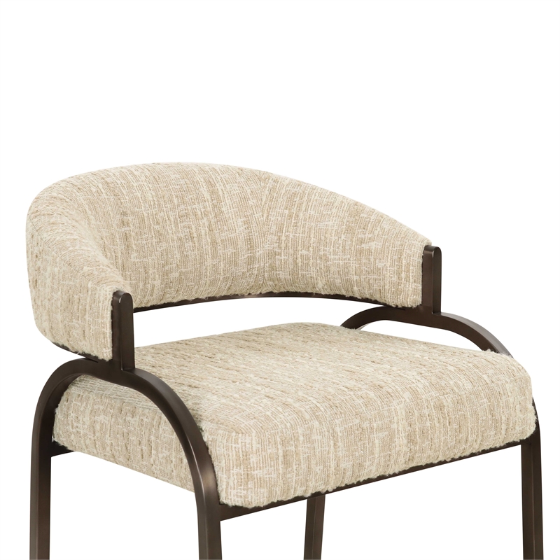 Tatum Cream Textured Boucle Counter Stool