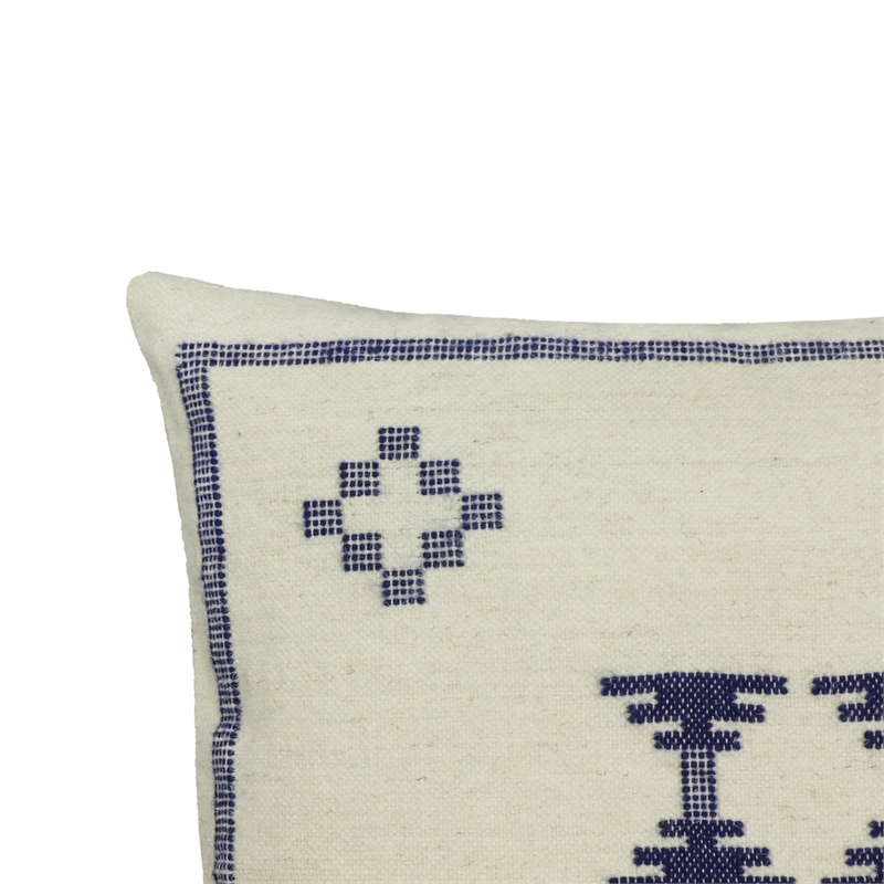 Aztec Cream & Indigo Wool 20