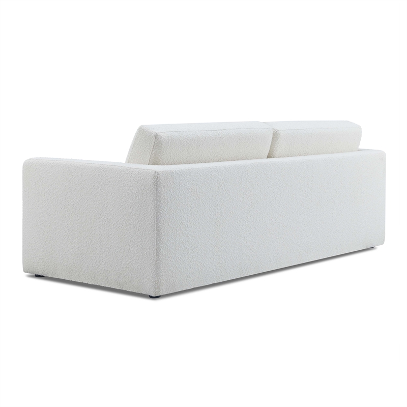 TOV Furniture Ryan Boucle Fabric Upholstered Sofa Bed in Cream