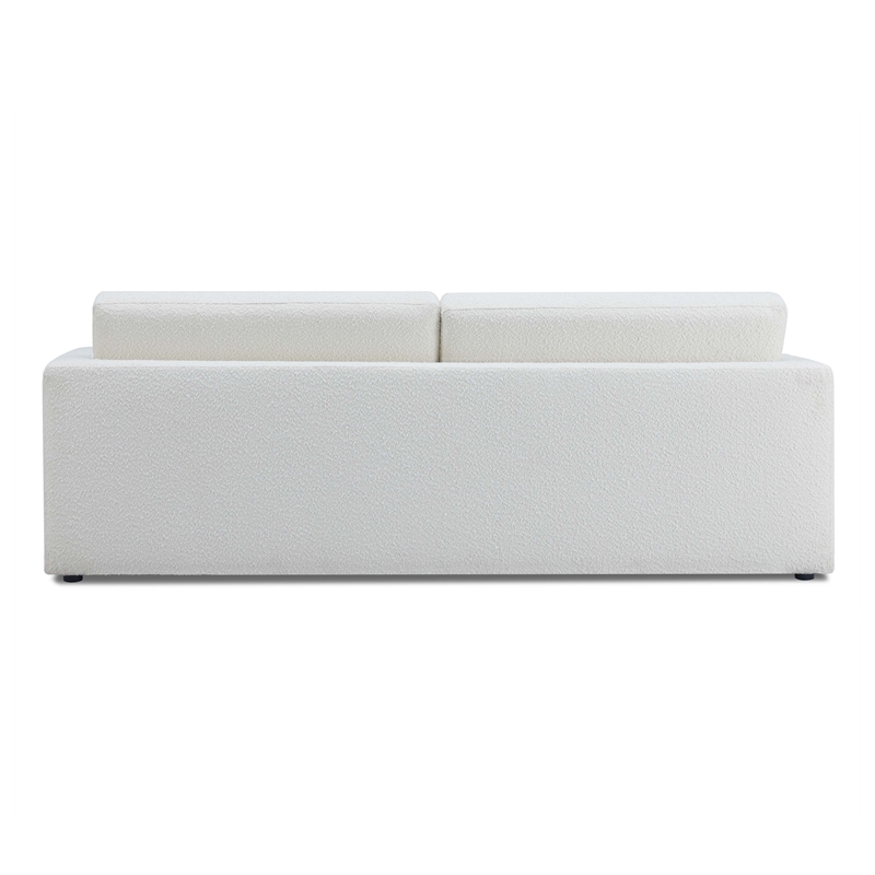 TOV Furniture Ryan Boucle Fabric Upholstered Sofa Bed in Cream