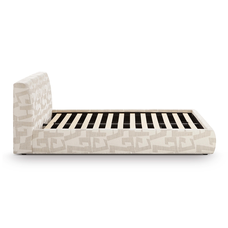 TOV Furniture Isla Cream Jacquard Pattern Queen Bed