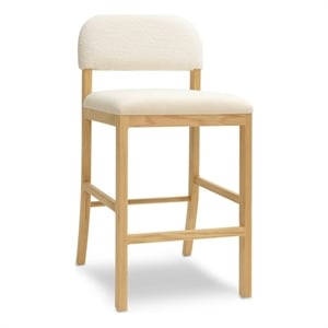 Calla Cream Performance Velvet Counter Stool
