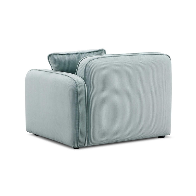 Travie Seafoam Performance Corduroy Velvet RAF Corner Chair
