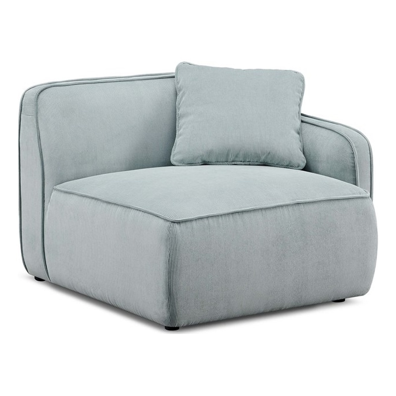 Travie Seafoam Performance Corduroy Velvet RAF Corner Chair