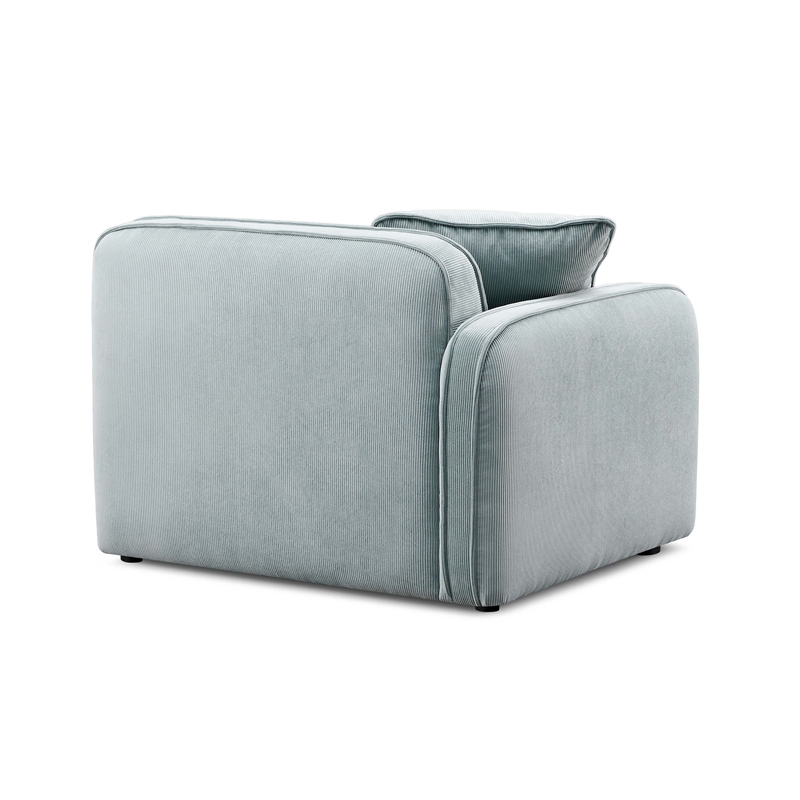 Travie Seafoam Performance Corduroy Velvet LAF Corner Chair