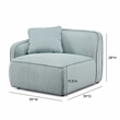 Travie Seafoam Performance Corduroy Velvet LAF Corner Chair