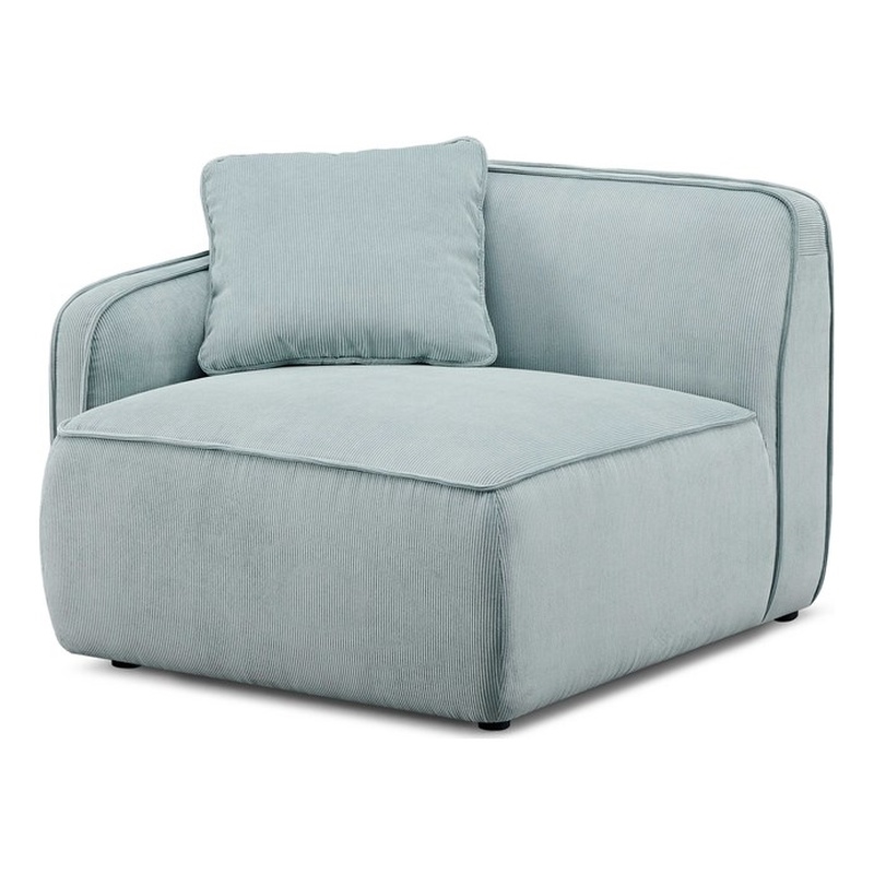 Travie Seafoam Performance Corduroy Velvet LAF Corner Chair