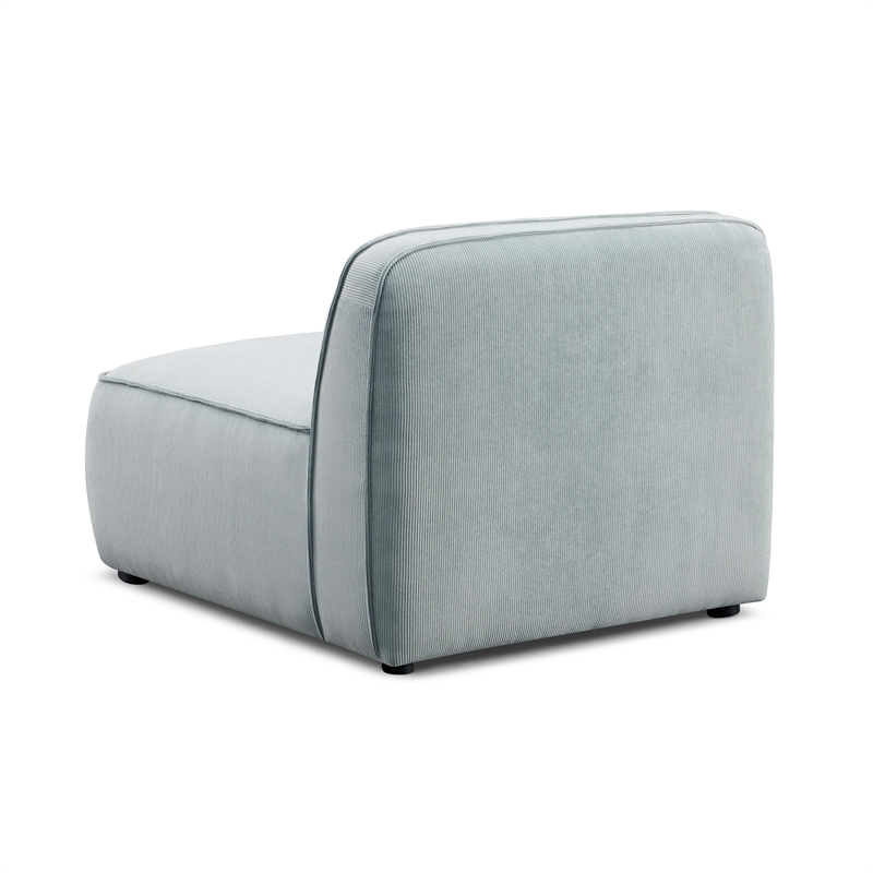 Travie Seafoam Performance Corduroy Velvet Armless Chair