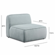 Travie Seafoam Performance Corduroy Velvet Armless Chair