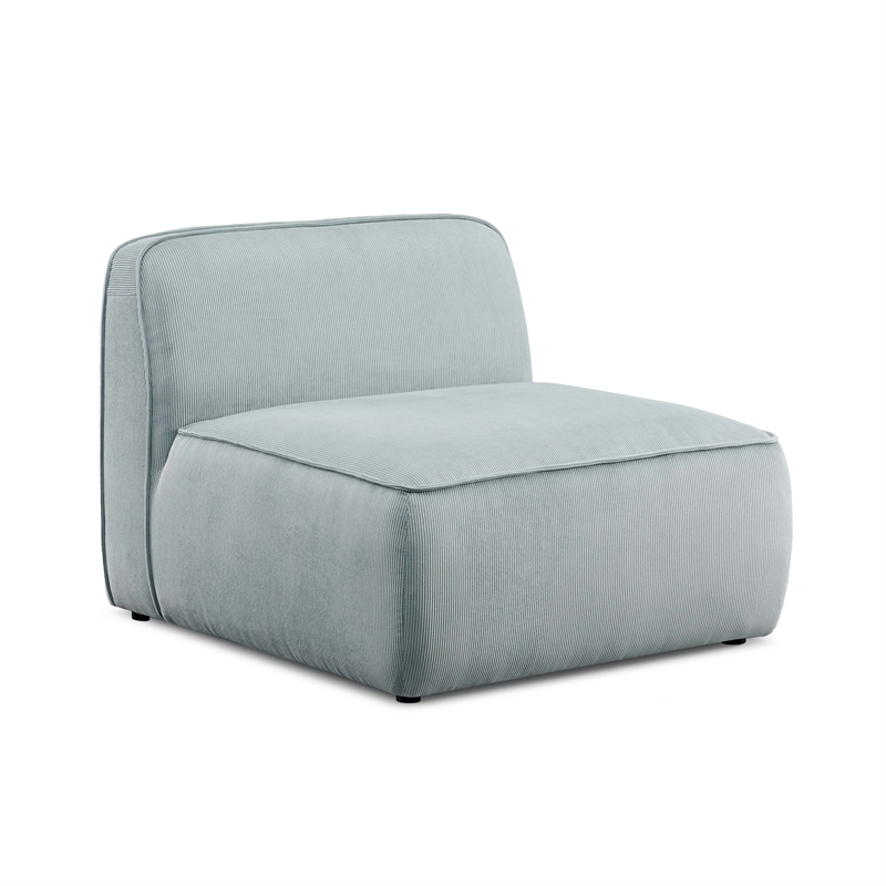 Travie Seafoam Performance Corduroy Velvet Armless Chair