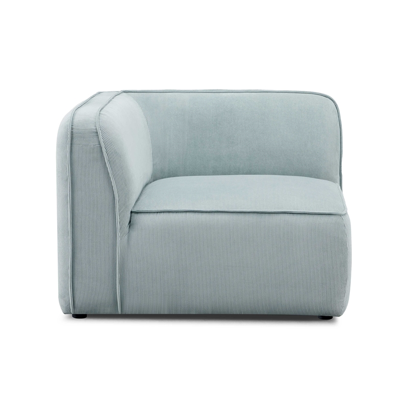Travie Seafoam Performance Corduroy Velvet Corner Chair